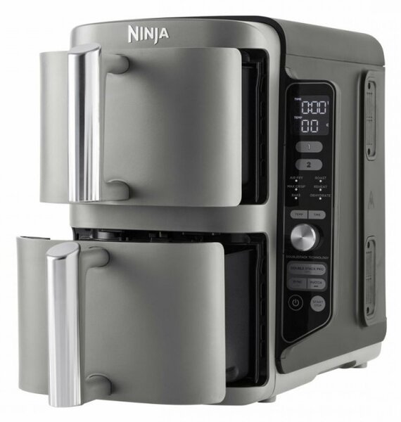 Air Fryer με Διπλό Αποσπώμενο Κάδο Ninja Double Stack XL, 9.5lt Γκρι