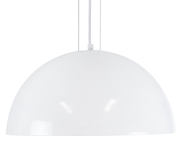 GloboStar® SERENIA WHITE 01152 Μοντέρνο Κρεμαστό Φωτιστικό Οροφής Μονόφωτο 1 x E27 AC220-240V - Φ40 x Υ20cm - Λευκό Γύψινο Καμπάνα