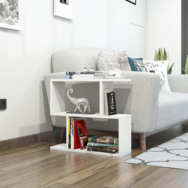 Βιβλιοθήκη Δαπέδου 4 Θέσεων (60x20x55) A-G Lale 769FAF2807 White
