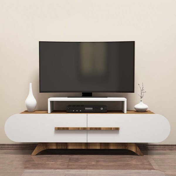Έπιπλο Τηλεόρασης (145x37x50) A-G Rose 845HCT3049 Walnut White