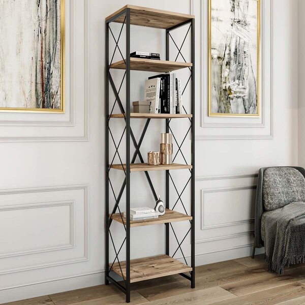 Ραφιέρα Δαπέδου 5 Θέσεων (50x30x180) A-G Suadiye 854KLN3605 Pine Black