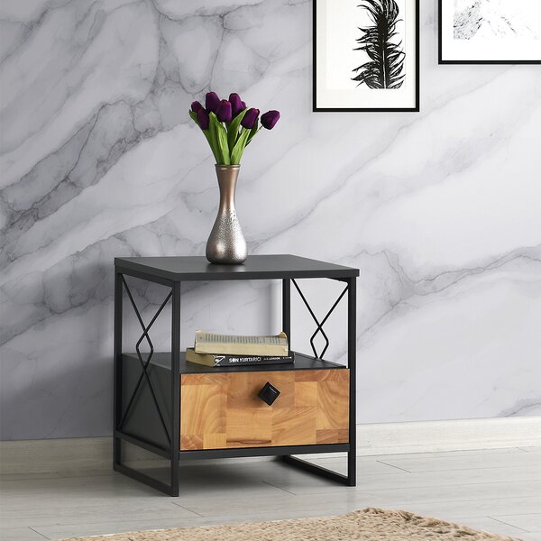 Κομοδίνο Με Ντουλάπι & Ράφι (45x41x50) A-G Altunizade 854KLN3912 Anthracite