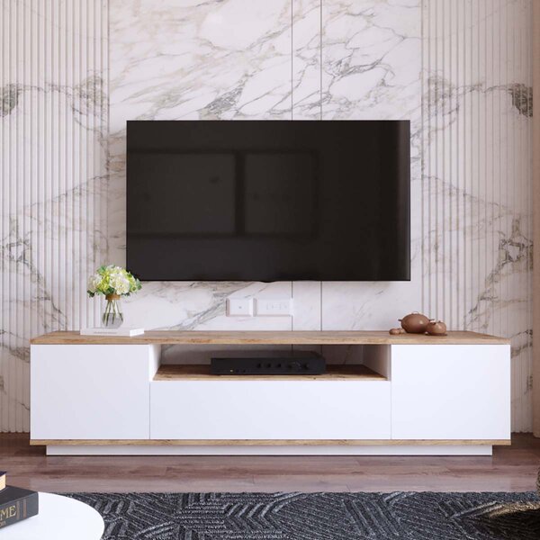Έπιπλο Τηλεόρασης (180x44.5x44.6) A-G Fr7-Aw 956LCS1610 Pine White