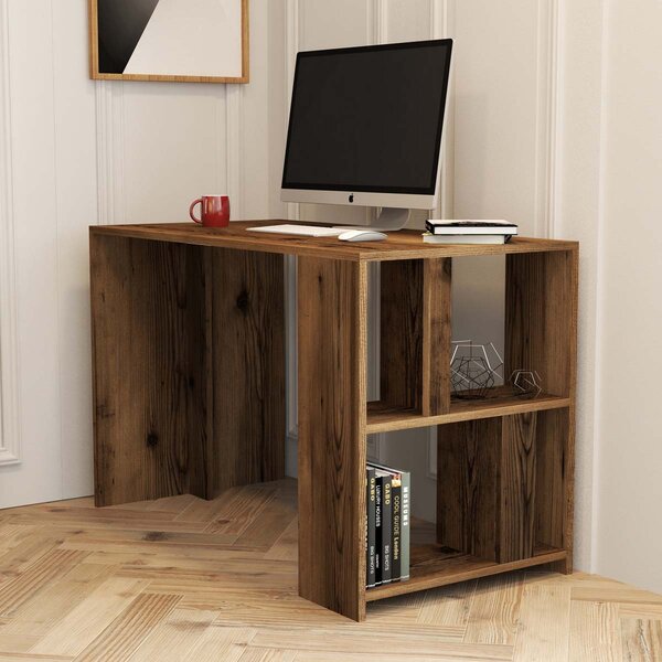 Γραφείο Με Βιβλιοθήκη (120x60x75.4) A-G Lima 845HCT3842 Walnut