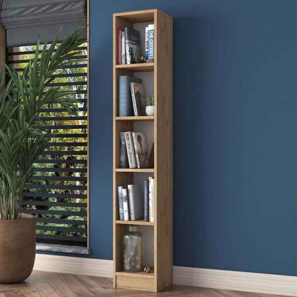 Βιβλιοθήκη Δαπέδου 5 Θέσεων (30x25x170) A-G HC114 893RAN3343 Walnut