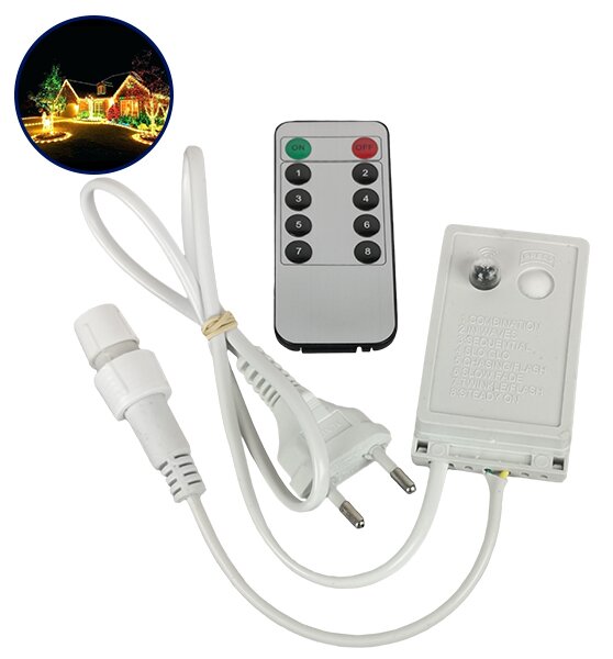 Ασύρματος Controller Αδιάβροχος IP44 AC/DC 230 Volt για έως 100 μέτρα Φωτοσωλήνα LED GloboStar 22639