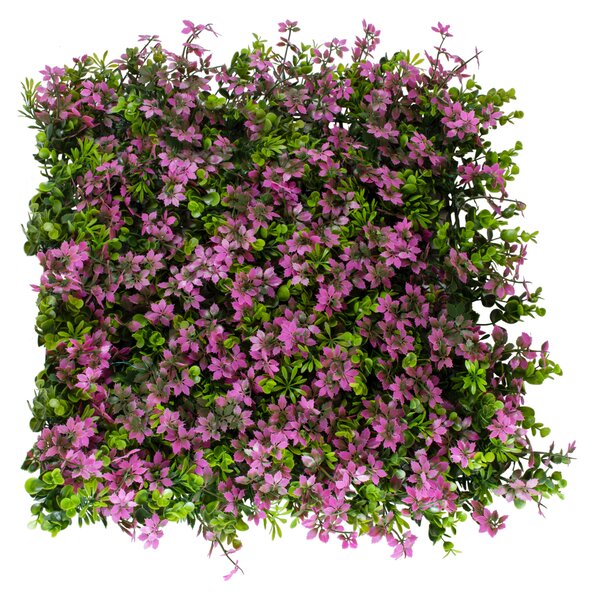 GloboStar® Artificial Garden CYPHEA HYSSOPIFOLIA 20350 Τεχνητό Διακοσμητικό Πάνελ Λουλουδιών - Κάθετος Κήπος σύνθεση Άνθος Κουφέας Μ50 x Π50 x Υ11cm