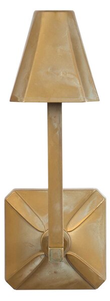 Moretti Luce Εξωτερικός φωτιστικός τοίχου LED Silva Frame, ύψος 30 εκ., ορείχαλκος αντίκα, Μπρούτζινο / Αντικέ ορείχαλκου, Ορείχαλκος, Εξοχική κατοικία / Ρουστίκ