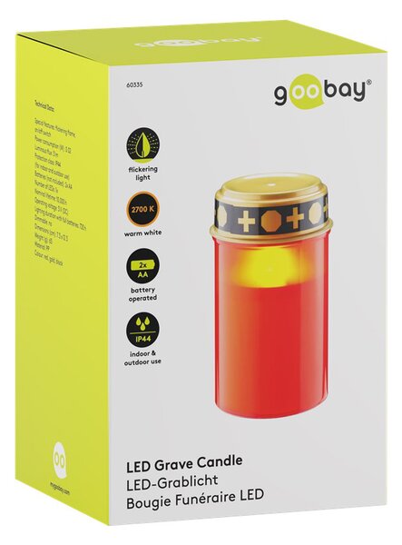 GOOBAY LED φωτιστικό κερί αφιέρωσης 60335, 3000K, IP44