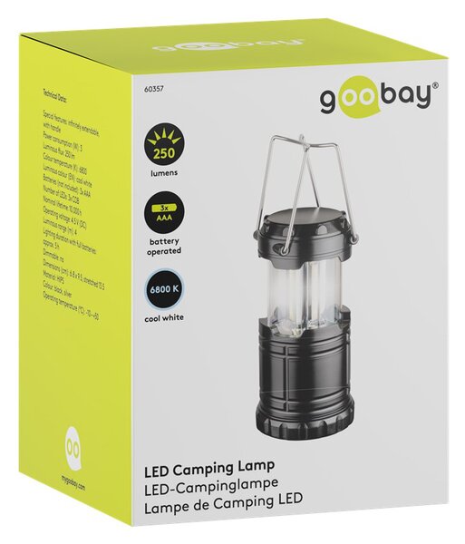 GOOBAY LED φωτιστικό 60357, πτυσσόμενο, 3W COB LEDs, 250lm, 6800K