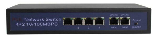 LONGSE PoE switch HT412, 4x LAN port & 2x WAN port, 10/100Mbps