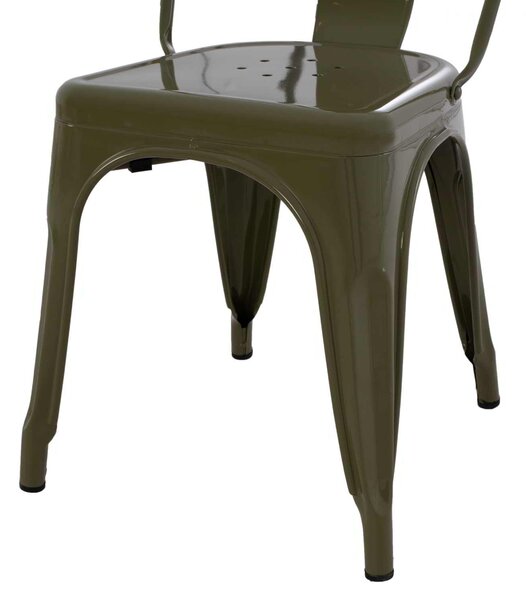 ΚΑΡΕΚΛΑ ΜΕΤΑΛΛΙΚΗ MELITA ΣΕ DARK OLIVE GREEN 43x50x82 εκ. HM8641.03