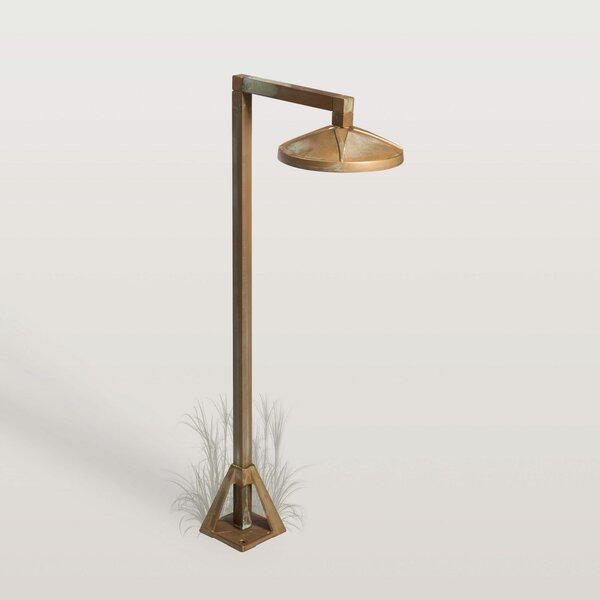 Moretti Luce Φωτιστικό δαπέδου LED Aura Disk, 50 x 19 εκ., ορείχαλκος αντίκα, Μπρούτζινο / Αντικέ ορείχαλκου, Ορείχαλκος, Εξοχική κατοικία / Ρουστίκ