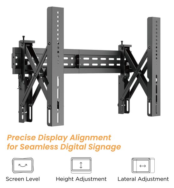 BRATECK επιτοίχια βάση LVW02E-46T για τηλεόραση 37-70", Pop-Out, 70kg