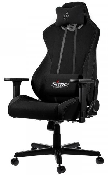 Nitro Concepts S300 Gaming Chair - Quality Fabric & Cold Foam - Stealth Black