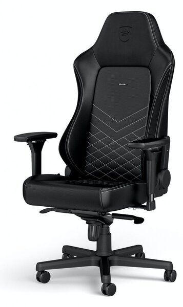 Noblechairs HERO Gaming Chair - cold foam, steel armrests, 60mm casters, 150kg - black/platinum