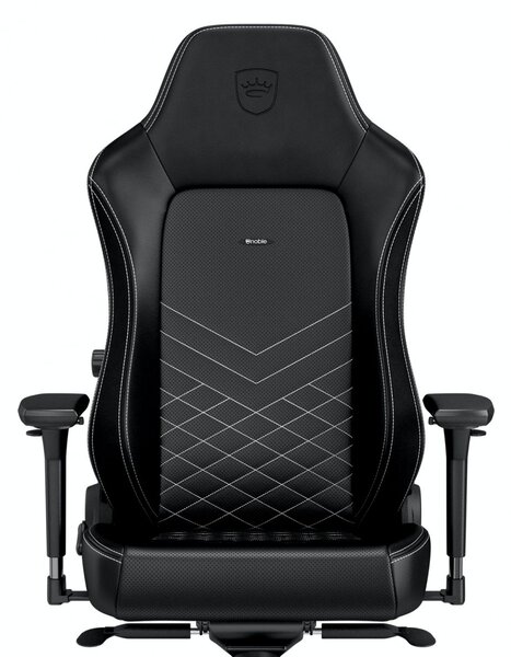 Noblechairs HERO Gaming Chair - cold foam, steel armrests, 60mm casters, 150kg - black/platinum