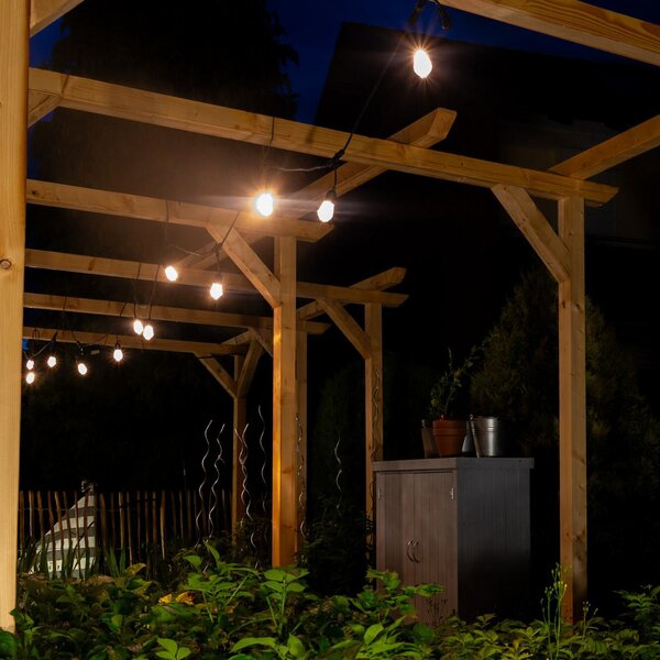 OSRAM SMART+ Αλυσίδα φωτισμού LED WiFi STRINGLIGHT, RGBW 12 φώτα., ρυθμιζόμενος, Μαύρο, Πλαστικό, σύγχρονο