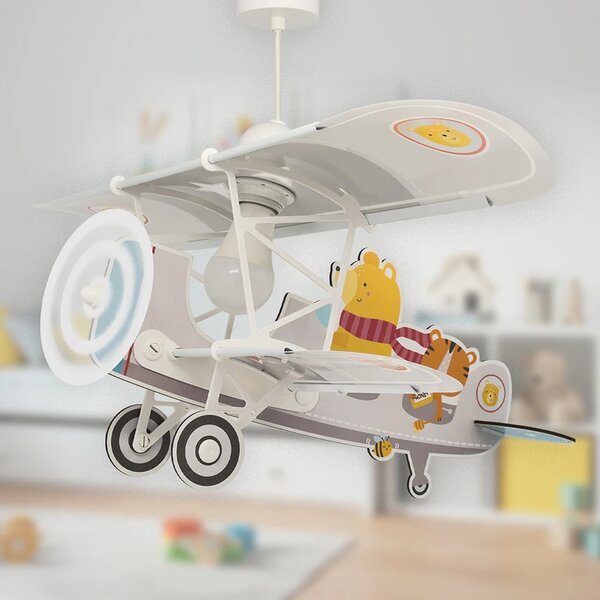 Παιδικό Φωτιστικό Οροφής Μονόφωτο Ango Little Plane Teddy 54522