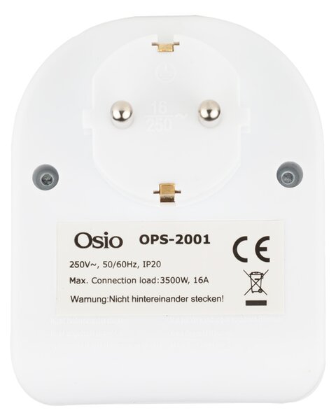 Osio OPS-2001 Λευκό Μονόπριζο με προστασία 3500W