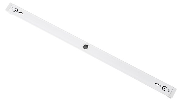 GloboStar® TUBATO 60147 Μεταλλικό Σκαφάκι για 1 x Λάμπα 60CM T8 G13 LED AC 220-240V IP20 Μ60 x Π3.4 x Υ4.3cm - 5 Χρόνια Εγγύηση