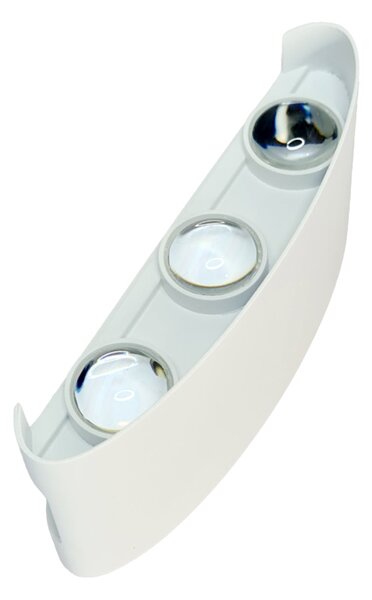 POWERTECH LED φωτιστικό τοίχου HLL-0160, 6W, 4000K, 480lm, IP65, λευκό