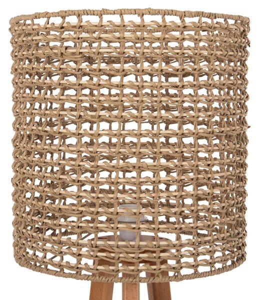 ΕΠΙΔΑΠΕΔΙΟ ΦΩΤΙΣΤΙΚΟ HM4351 RUBBERWOOD-RATTAN-PAPER ROPE ΣΕ ΦΥΣΙΚΟ Φ36x149,5Υεκ