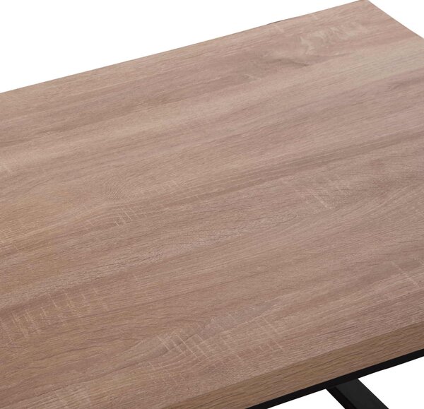 ΤΡΑΠΕΖΙ ΣΑΛΟΝΙΟΥ HM9585.03 MDF SONOMA-ΜΑΥΡΗ ΜΕΤΑΛΛΙΚΗ ΒΑΣΗ 120x60X46Yεκ