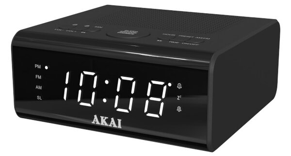 Akai ACR-2010 Ψηφιακό ρολόι-ξυπνητήρι με ραδιόφωνο AM/FM και διπλή αφύπνιση