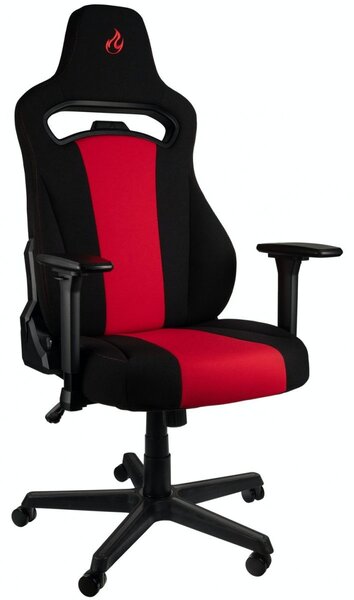 Nitro Concepts E250 Gaming Chair - Quality Fabric & Cold Foam - Black Red