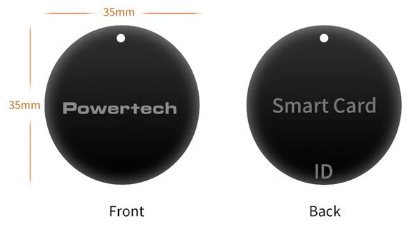 POWERTECH RFID κάρτα PT-1286, μαύρη