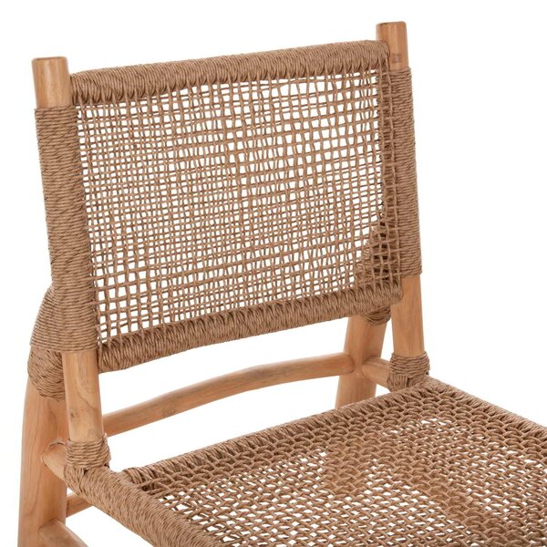 ΚΑΡΕΚΛΑ LONDER HM5986 ΞΥΛΟ TEAK ΣΕ ΦΥΣΙΚΟ ΚΑΙ ΣΥΝΘΕΤΙΚΟ RATTAN 63x77x77Υεκ