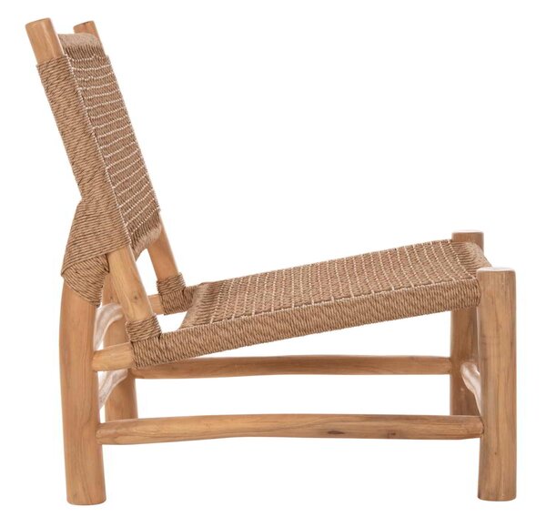 ΚΑΡΕΚΛΑ LONDER HM5986 ΞΥΛΟ TEAK ΣΕ ΦΥΣΙΚΟ ΚΑΙ ΣΥΝΘΕΤΙΚΟ RATTAN 63x77x77Υεκ