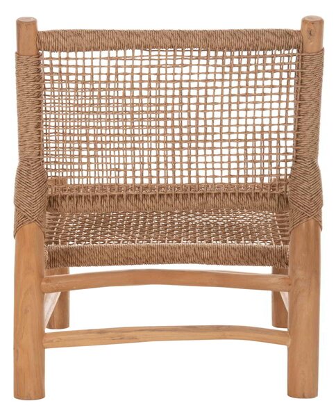 ΚΑΡΕΚΛΑ LONDER HM5986 ΞΥΛΟ TEAK ΣΕ ΦΥΣΙΚΟ ΚΑΙ ΣΥΝΘΕΤΙΚΟ RATTAN 63x77x77Υεκ