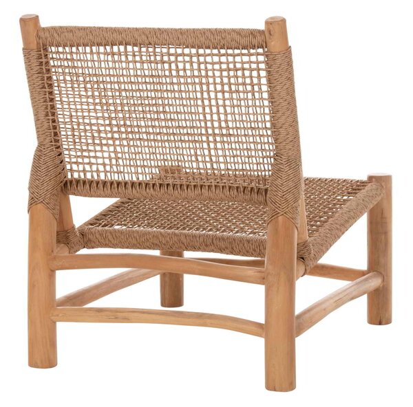 ΚΑΡΕΚΛΑ LONDER HM5986 ΞΥΛΟ TEAK ΣΕ ΦΥΣΙΚΟ ΚΑΙ ΣΥΝΘΕΤΙΚΟ RATTAN 63x77x77Υεκ