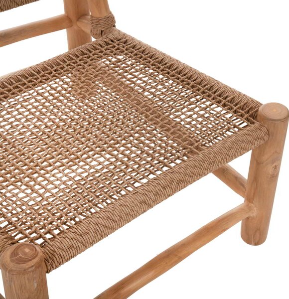 ΚΑΡΕΚΛΑ LONDER HM5986 ΞΥΛΟ TEAK ΣΕ ΦΥΣΙΚΟ ΚΑΙ ΣΥΝΘΕΤΙΚΟ RATTAN 63x77x77Υεκ