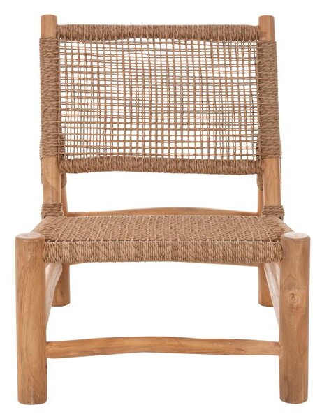 ΚΑΡΕΚΛΑ LONDER HM5986 ΞΥΛΟ TEAK ΣΕ ΦΥΣΙΚΟ ΚΑΙ ΣΥΝΘΕΤΙΚΟ RATTAN 63x77x77Υεκ