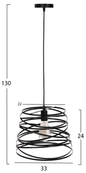 ΦΩΤΙΣΤΙΚΟ ΟΡΟΦΗΣ ΚΡΕΜΑΣΤΟ HM4129 ΜΑΥΡΟ ΜΕΤΑΛΛΙΚΟ ΚΑΠΕΛΟ 22-33x130Υεκ
