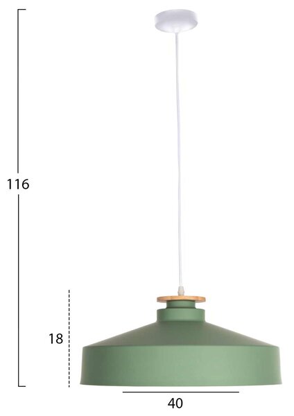 ΦΩΤΙΣΤΙΚΟ ΟΡΟΦΗΣ ΚΡΕΜΑΣΤΟ HM4159.05 ΠΡΑΣΙΝΟ ΜΕΤΑΛΛΙΚΟ ΚΑΠΕΛΟ Φ40x116Υεκ