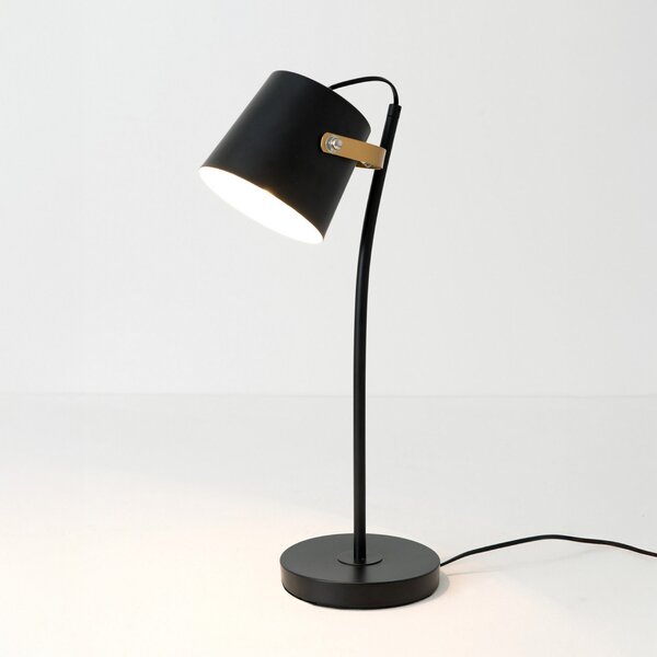 Holländer Επιτραπέζιο φωτιστικό ESPERTO, μαύρο, ύψος 53 cm, μέταλλο, E27, Μαύρο, Σαλόνι / τραπεζαρία, Μέταλλο