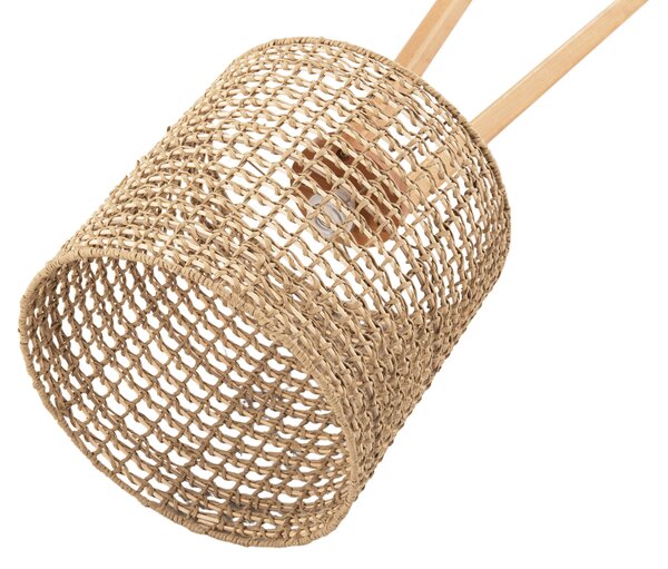 ΕΠΙΔΑΠΕΔΙΟ ΦΩΤΙΣΤΙΚΟ HM4351 RUBBERWOOD-RATTAN-PAPER ROPE ΣΕ ΦΥΣΙΚΟ Φ36x149,5Υεκ