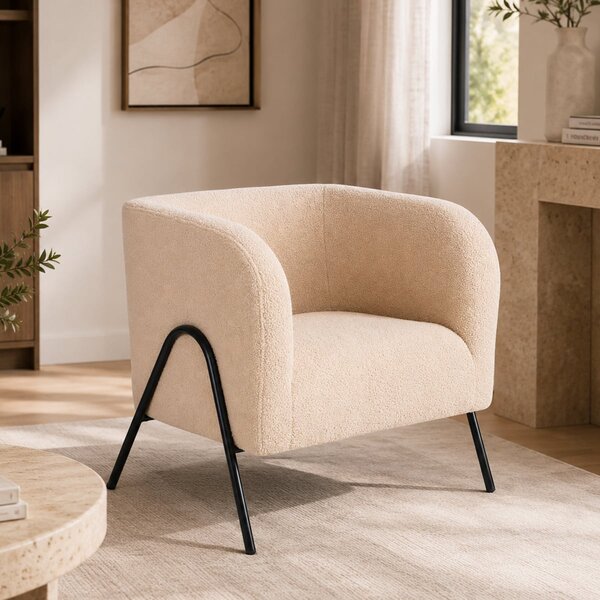 Πολυθρόνα (92x60x92) Spitishop Bergen Beige
