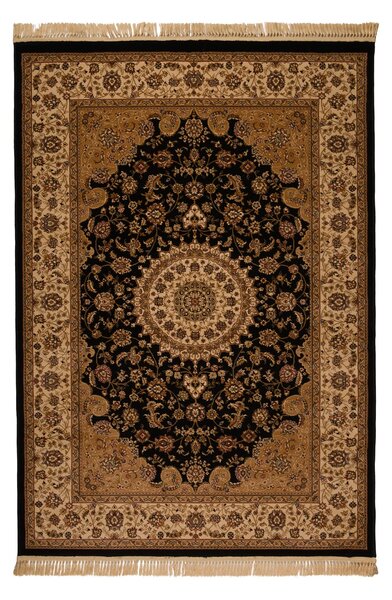 Στρογγυλό Χαλί (Φ180) Βιοκαρπέτ Isfahan 2438A Black Cream
