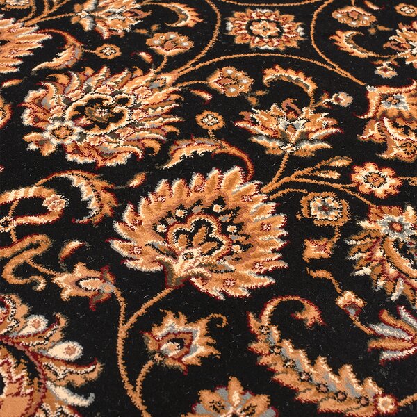 Χαλί (133x190) Βιοκαρπέτ Isfahan 3783B Black/ Cream
