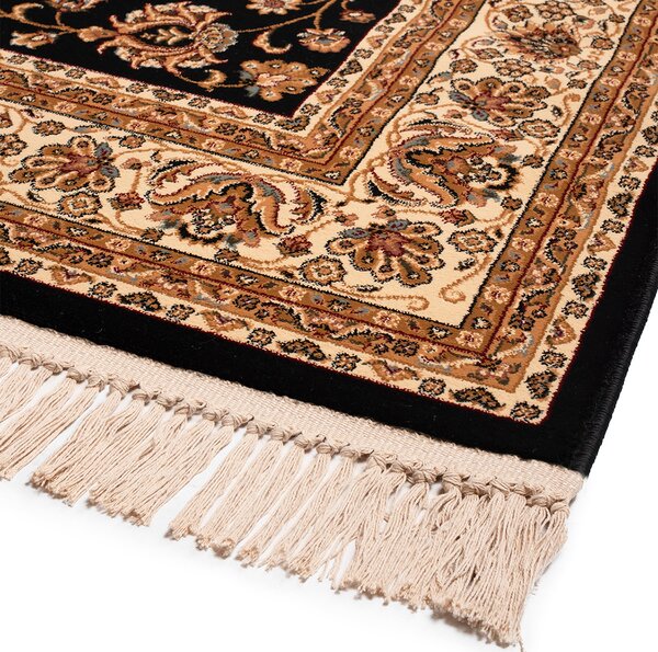 Χαλί (133x190) Βιοκαρπέτ Isfahan 3783B Black/ Cream