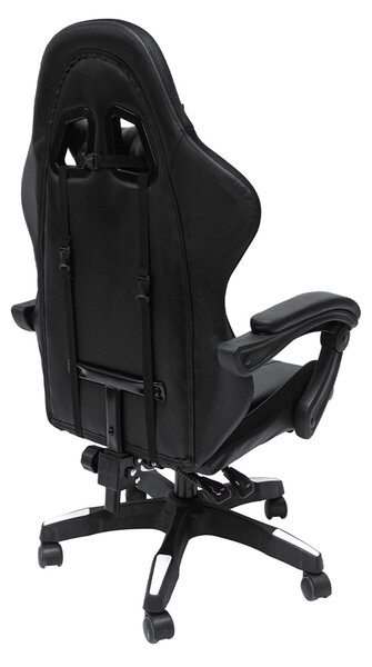 ΠΟΛΥΘΡΟΝΑ GAMING DARREN HM1203.04 ΜΑΥΡΟ-ΛΕΥΚΟ PVC & NYLON 51x49x125Υεκ