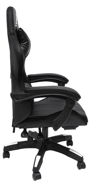 ΠΟΛΥΘΡΟΝΑ GAMING DARREN HM1203.04 ΜΑΥΡΟ-ΛΕΥΚΟ PVC & NYLON 51x49x125Υεκ