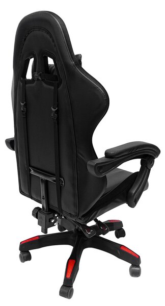 ΠΟΛΥΘΡΟΝΑ GAMING DARREN HM1203.01 ΜΑΥΡΟ-ΚΟΚΚΙΝΟ PVC & NYLON 51x49x125Υεκ