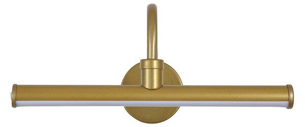 Searchlight LED-Akku-Wandlampe Vigo, χρυσό χρώμα, πλάτος 30 cm, μέταλλο, ρυθμιζόμενος, Χρυσό / Ορείχαλκου, Σαλόνι / τραπεζαρία, Μέταλλο