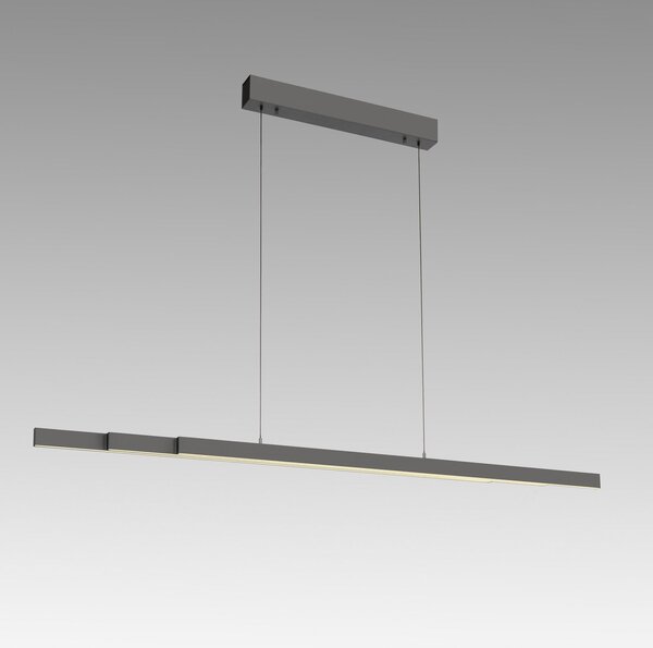 Paul Neuhaus LED κρεμαστή λάμπα Adriana Comfort Lift, γκρι, CCT, ρυθμιζόμενος, Γκρι, Σαλόνι / τραπεζαρία, Αλουμίνιο, σύγχρονο